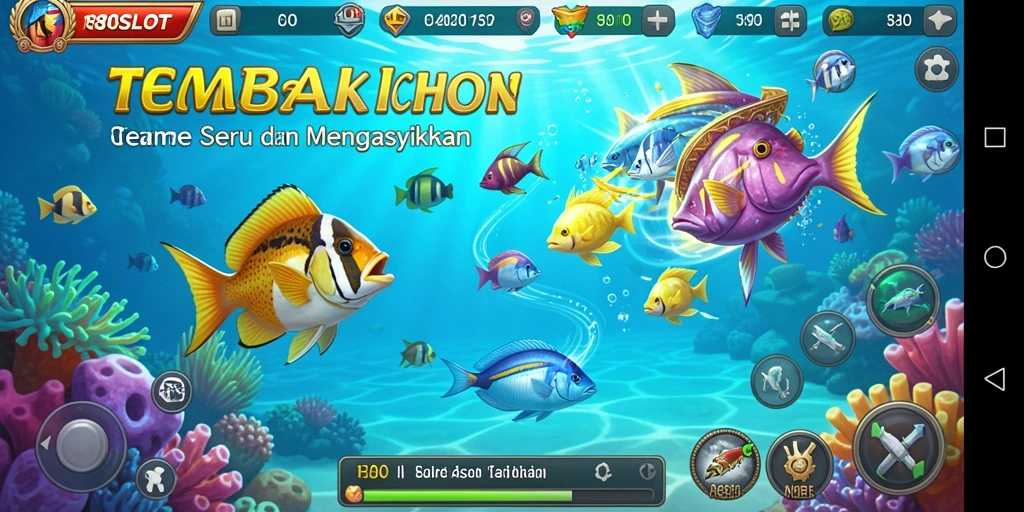 Screenshot gameplay menampilkan aksi menangkap ikan dalam 180SLOT.