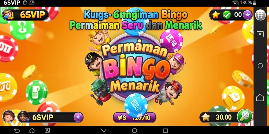 Screenshot gameplay yang menampilkan keseruan Bingo di 6SVIP.