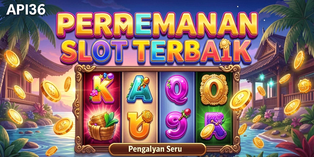 Tampilan gameplay menakjubkan dari API36 dengan gulungan slot yang penuh warna.