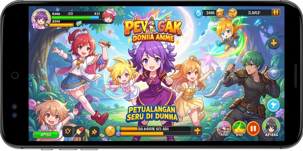 Gameplay seru dengan karakter anime ikonik.