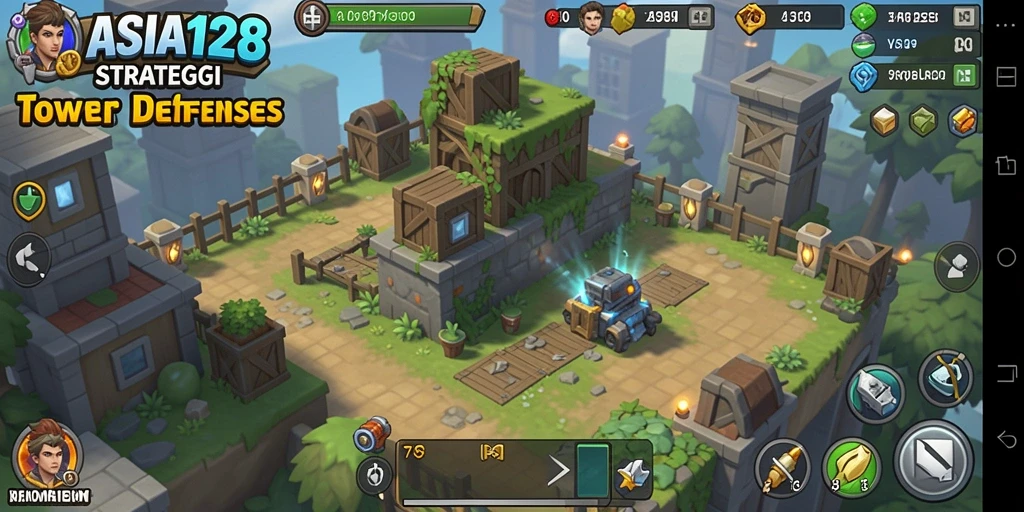 Tangkap momen seru dalam gameplay Tower Defense ASIA128.
