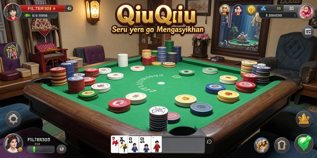 Tangkapan layar dari gameplay seru QiuQiu di FILTER303.
