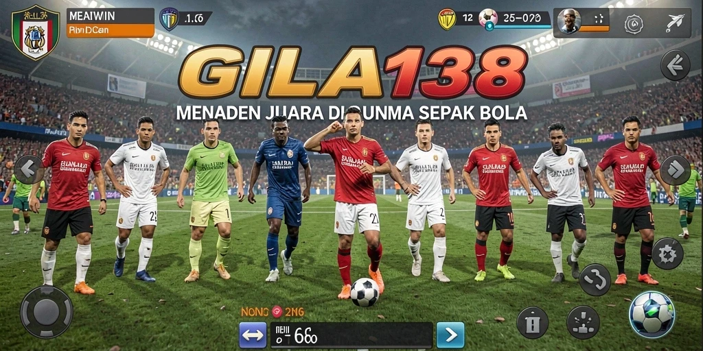 Tampilan utama GILA138 menampilkan aksi pertandingan sepak bola yang mendebarkan.
