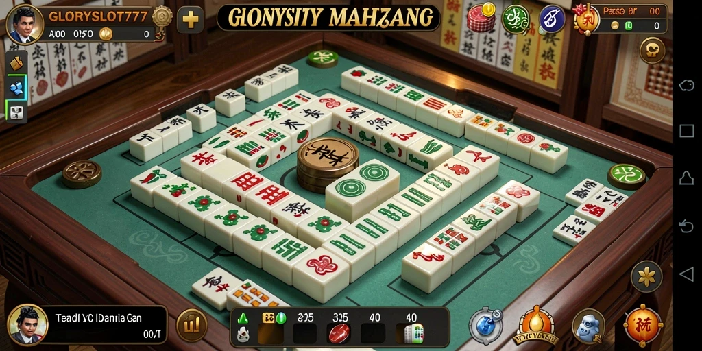 Tampilan gameplay seru Mahjong di GLORYSLOT777