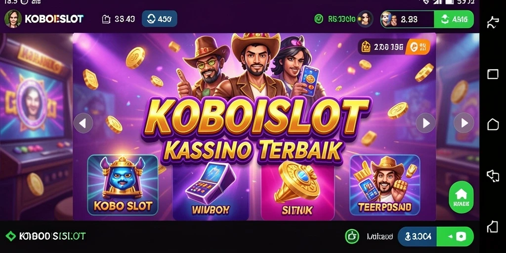 Tampilan gameplay menarik dari KOBOISLOT yang penuh warna.