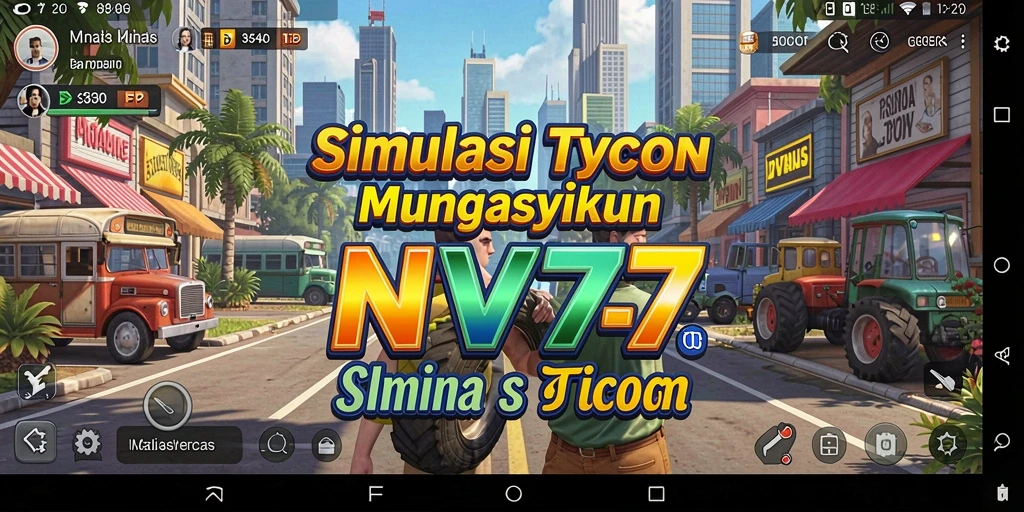Tampilan gameplay NV77 yang menakjubkan dengan elemen Tycoon.
