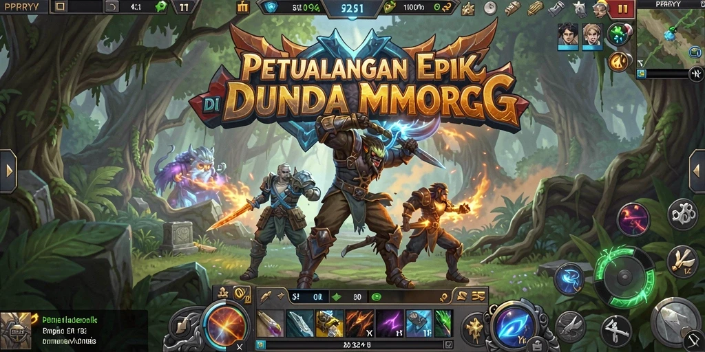 Tampilan gameplay PPRRYY yang epik dalam dunia MMORPG.