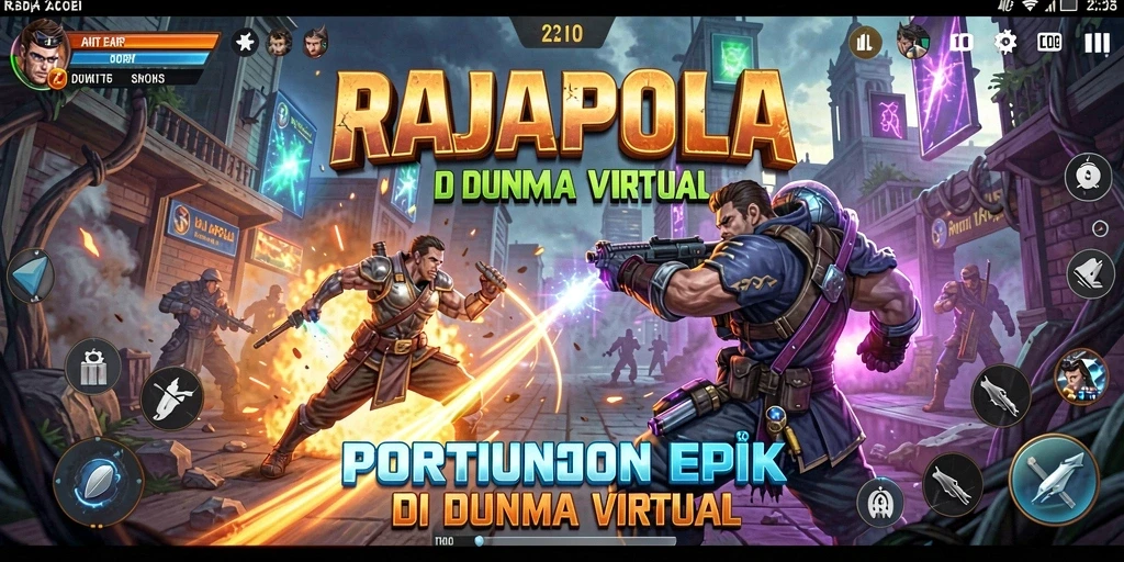 Tampilan gameplay seru dan mendebarkan di RAJAPOLA.