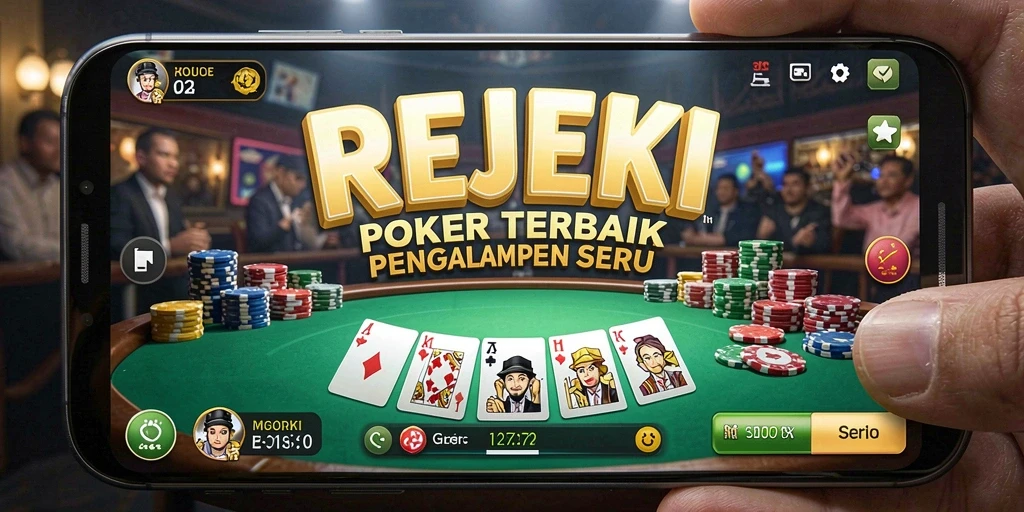 Tangkapan layar gameplay REJEKI yang menyenangkan dan penuh aksi poker.