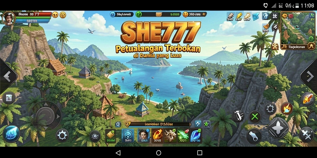 Gameplay seru di dunia terbuka SHE777 dengan banyak petualangan.