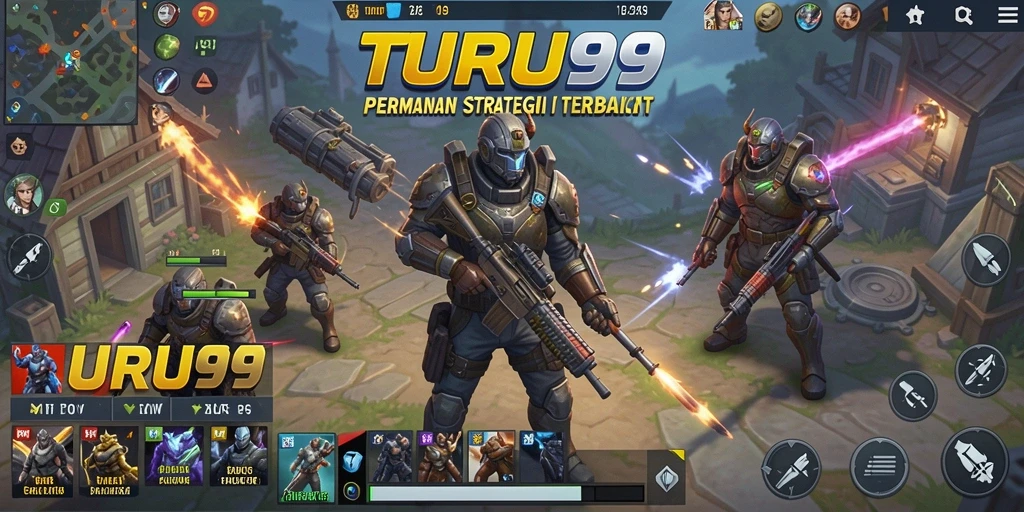 Tampilan seru gameplay strategi dalam TURU99.