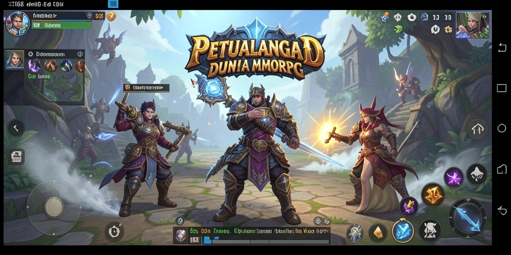 Screenshot utama X168 menampilkan petualangan seru di dunia MMORPG.