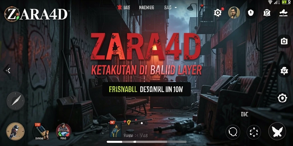 Screenshot utama ZARA4D menampilkan momen mencekam dari gameplay horor yang intens.
