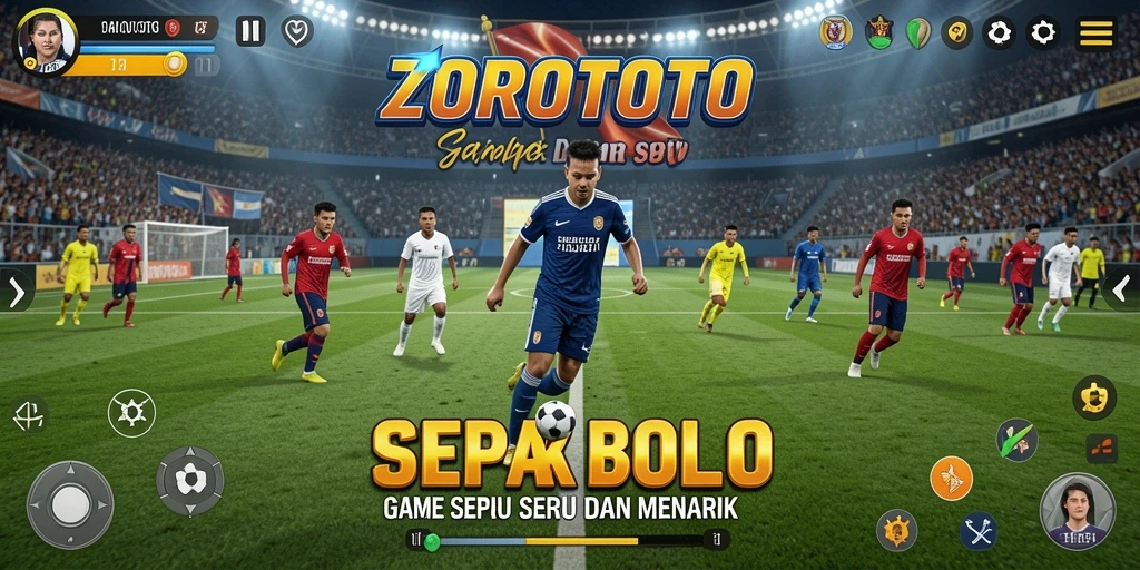 Tampilan gameplay menarik dari ZOROTOTO dengan aksi sepak bola yang menegangkan.